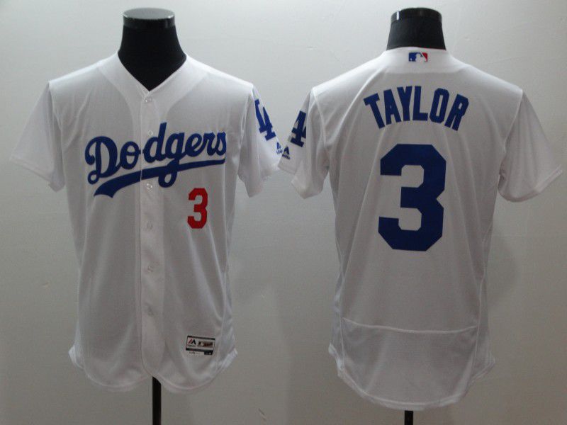 Men Los Angeles Dodgers #3 Taylor White Elite MLB Jerseys